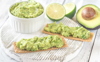 Sandwiches with guacamole
