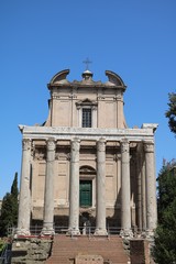 Fototapeta premium Forum Romanum the Temple of Antoninus Pius and Faustina in Rome Italy