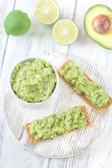 Sandwiches with guacamole
