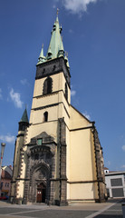Fototapeta na wymiar Church of Assumption of Virgin Mary in Usti nad Labem. Czech Republic