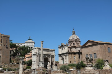 Arch of Septimius Severus in Forum Romanum, Rome Italy