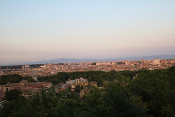 Obraz premium Dusk at Rome view from the Terrazza del Gianicolo, Italy 