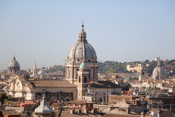 Obraz na płótnie Canvas View from park Villa Borghese to Rome, Italy 