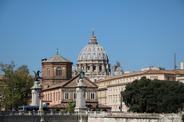 Fototapeta na wymiar View to Vaticancity in Rome, Italy 