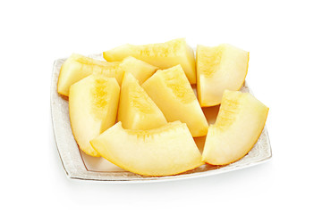 Melon on white background