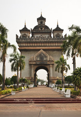 Patuxay (Patuxai) - Monument Aux Morts (Victory Gate) at Patuxay (Patuxai) park in Vientiane. Laos