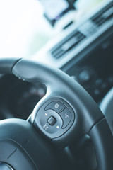 Auto Cockpit, Lenkrad mit Lenkradfernbedienung und Freisprechanlage