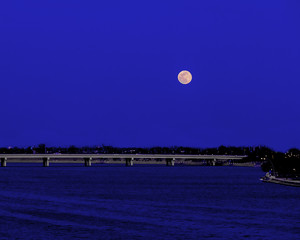 Moonrise Over Tempe Town Lake