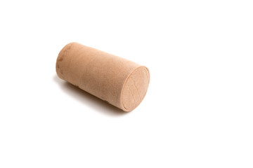 Wine cork  for bottle isolated on the white