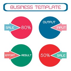 Vector Set of Round Banner Layout Templates