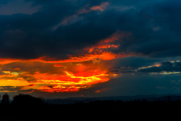 Fototapeta premium sunset in the sky