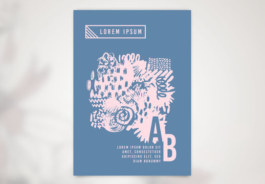 Event Poster Layout with Brush Mark Elements