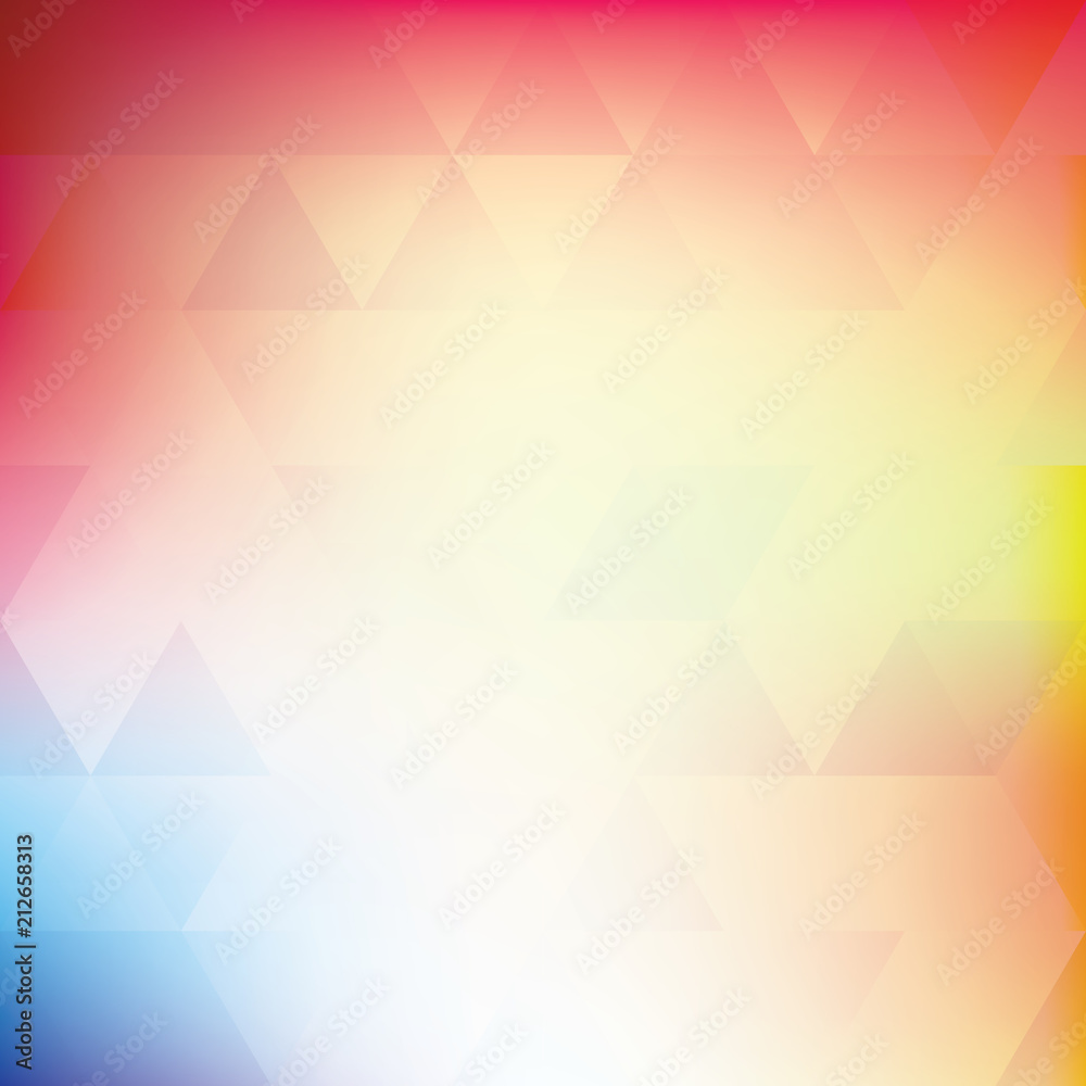 Poster Abstract blurred colorful pattern with triangles. Vector background. CMYK colors