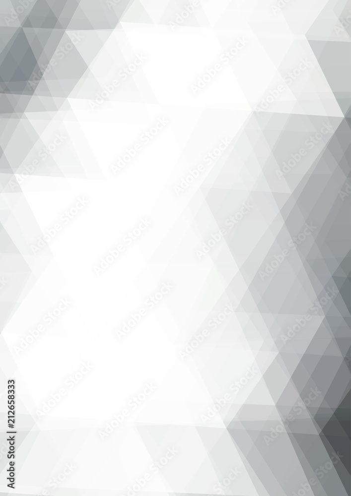 Aufkleber Abstract subtle black-and-white background textured by triangles. Vector graphic pattern