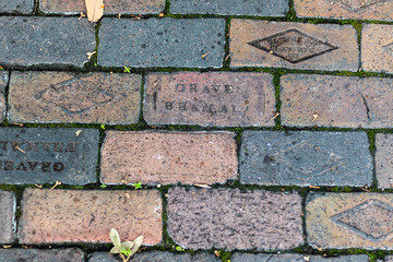 Old city Texture Colored Brick Road