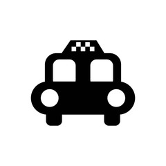 car taxi icon black. isolated