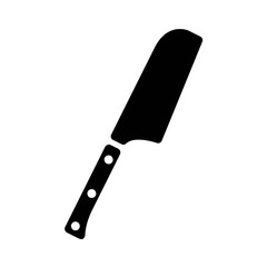 Cutlery Big Knife Icons Black Vector. isolated