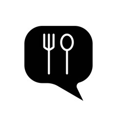 dialogue cutlery icon. isolated