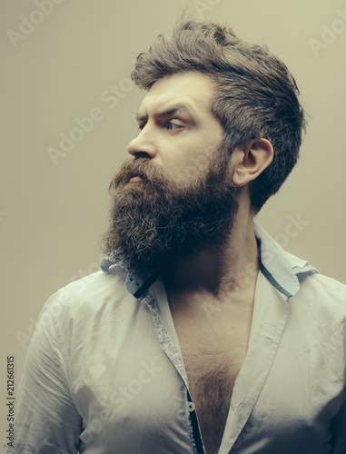 Beard And Mustache Care Product Man Brutal Bearded Hipster Strict