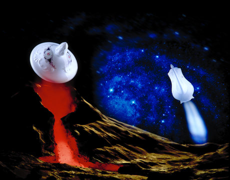 Kosmiczny dzbanek leci do wulkanu