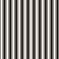 Obraz premium Vertical stripes seamless pattern. Simple vector lines texture. Modern abstract geometric striped background. Repeat monochrome design element for prints, decor, wrap, card, textile, furniture, fabric