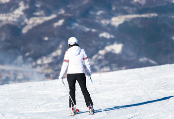 girl on skis