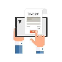 Онлайн-счет-фактура. Белый фон.