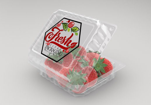 Clear Clamshell Food Container Mockup