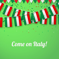 Come on Italy! Background with national flags. - 212667392