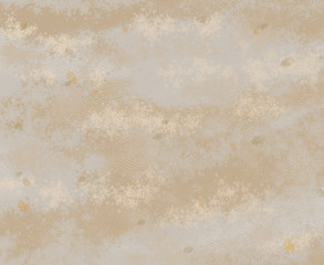 Abstract Watercolor Background in Golden Tone with Falling Leaves. Empty Artistic Surface with Beautiful Wet Paper Effects, Gradients,  and Stains for Clip Art, Original Design, and Your Own Creation.