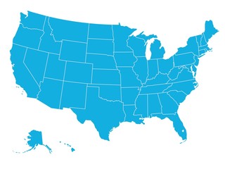 Obraz na płótnie Canvas United States of America map