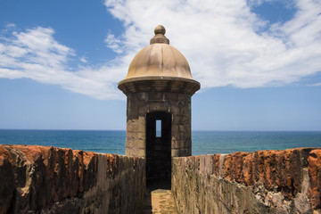 Fototapeta na wymiar Una Garita, Old San Juan, Puerto Rico