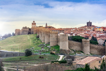 Obraz premium Walls of Avila, World Heritage Site in Spain
