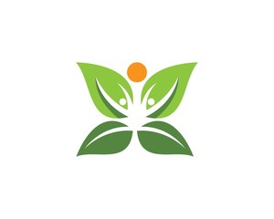Green life logo sign