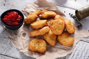 Chicken nuggets studio shot