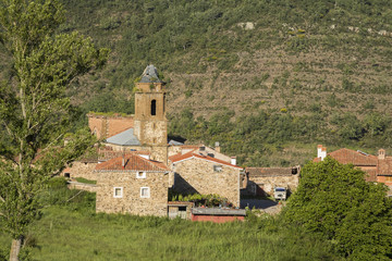 Fototapeta na wymiar Treguajantes de Cameros village in La Rioja province, Spain