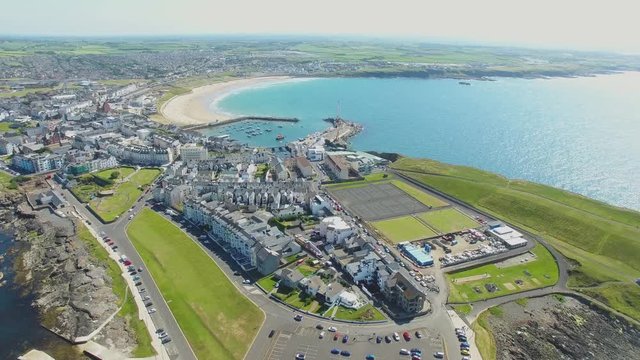 Portrush harbour Irish Sea Atlantic Ocean Ireland Coastline