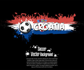 Flag of Croatia and football fans