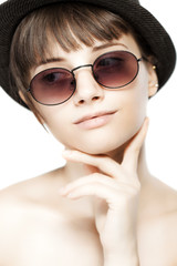 Fototapeta premium beautiful serious girl portrait