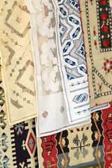 Lacy Table Cloths In Romanian Market