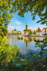 Hanseatic city of Lübeck in summer, Schleswig-Holstein, Germany
