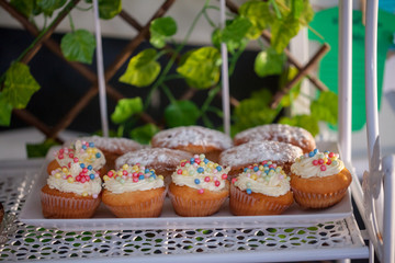 Candy bar cookies at the party
