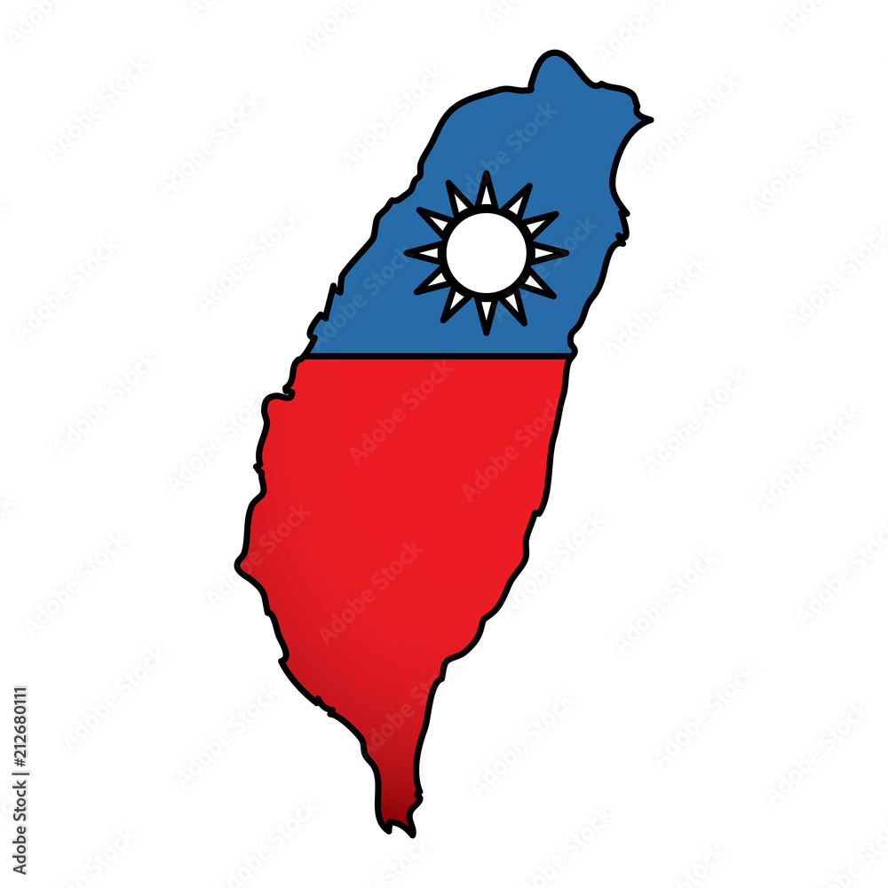 Sticker Taiwan flag design