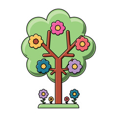 floral tree icon
