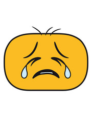 gesicht kopf traurig weinen heulen tr&auml;nen ungl&uuml;cklich depressiv clipart comic cartoon