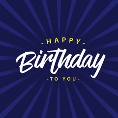 Happy Birthday Vector Template Design Illustration