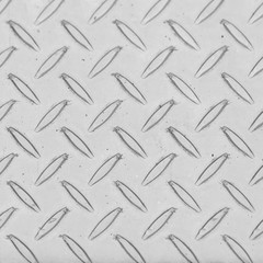 White metal diamond plate pattern and background
