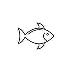 a fish icon. Element of food and drinks icon for mobile concept and web apps. Thin line a fish icon can be used for web and mobile. Premium icon