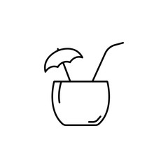 tropical cocktail icon. Element of food and drinks icon for mobile concept and web apps. Thin line tropical cocktail icon can be used for web and mobile. Premium icon