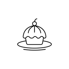 cap cake icon. Element of food and drinks icon for mobile concept and web apps. Thin line cap cake icon can be used for web and mobile. Premium icon